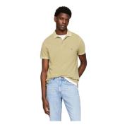 Faded Olive Polo Shirt med Broderet Logo