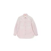 Denim Pink Button-Up Skjorte Unisex