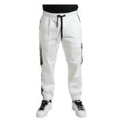 Hvid Bomuldsblanding Joggers