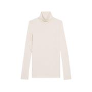 Ribbet Turtleneck Bomuld Modal Top