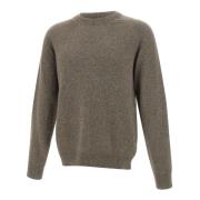 Merino Wool Crew Neck Sweater Taupe