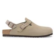 Tokio Taupe Ruskind Læder Sandaler