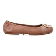 Elegant Lukkede Ballet Flats Royal Tan