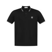 Logo Applique Polo Shirt Sort