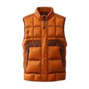 Orange Hætte Puffer Vest