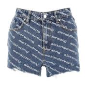 Stilfulde trykte denim shorts