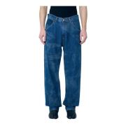 Baggy Jeans med Grafisk Motiv