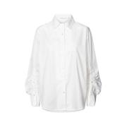 Oversized Hvid Poplin Skjorte