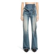 Bæltede Bootcut Jeans