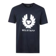 Sort Bomuld Jersey T-Shirt med Logo