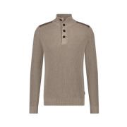 Taupe Mel Elegant Moderne Herreskjorte