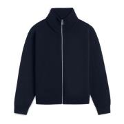 Blød Uldblanding Zip-Up Sweater