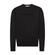 Sort Sweatshirt med Unik Broderi