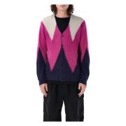 Pink Farveblok Cardigan AW24