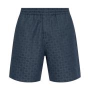 Grå Bermuda Shorts Stilfulde Moderne Mænd