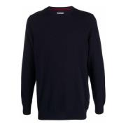 Navy Blå Uld Cashmere Sweater