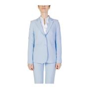 Forår/Sommer Kvinders Polyester Blazer