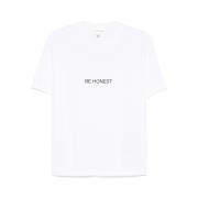 Hvid Be Honest Print T-shirt