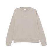 Sand Brun Broderet Logo Sweatshirt