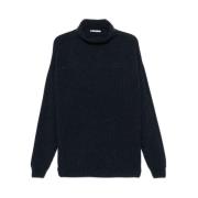 Midnight Blue Rib Strik Sweater