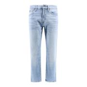 Slim Stretch Bomuld Jeans med Lynlås