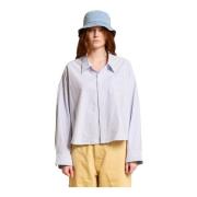 Moderne Cropped Button Front Skjorte