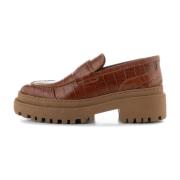 Iona loafer læder - CHESTNUT CROC