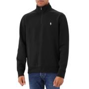 Sort Half Zip Sweater Langærmet