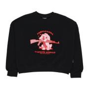 Puppy Croptop Crewneck Sweatshirt