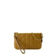 Quiltet Læder Crossbody Taske