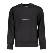 Sort Herre Sweatshirt Langærmet Broderet Logo