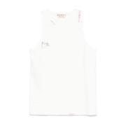 Broderet Tank Top Hvid