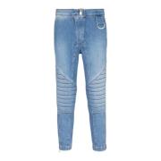 Ribbet bomuld slim-fit jeans