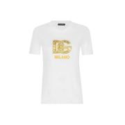 Bomuld Jersey T-shirt med Majolica Print