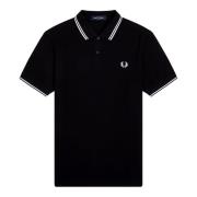 Sort Twin Tipped Polo Skjorte