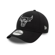 Sorte Bulls Metallic Outline Kasket