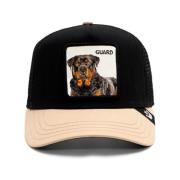 Sort Rottweiler Vagthund Trucker Kasket