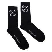 Sort Hvid Arrow Mid Socks