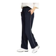 Sporty Navy Bukser med Stribe