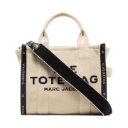 Beige Canvas Tote Taske