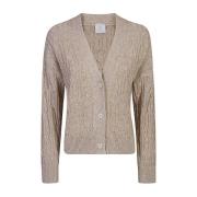 Bomuld Linned Blandet Metallic Cardigan