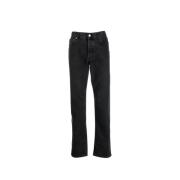 Slim Denim Jeans med Front Button