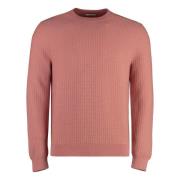 Ribstrikket cashmere uld pullover