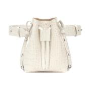 Konvertibel Bucket Bag i Creme