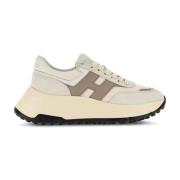 Beige Læder Sneakers Stilfuld