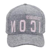 Snapback Baseball Cap med Icon Print