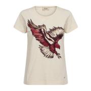 Broderet Eagle Tee Top T-Shirt