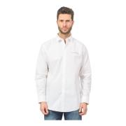 Hvid Logo Button-Up Skjorte