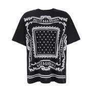 Bandana Print Sort T-Shirt Polos