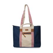 Canvas Tote Bag NavyBeige